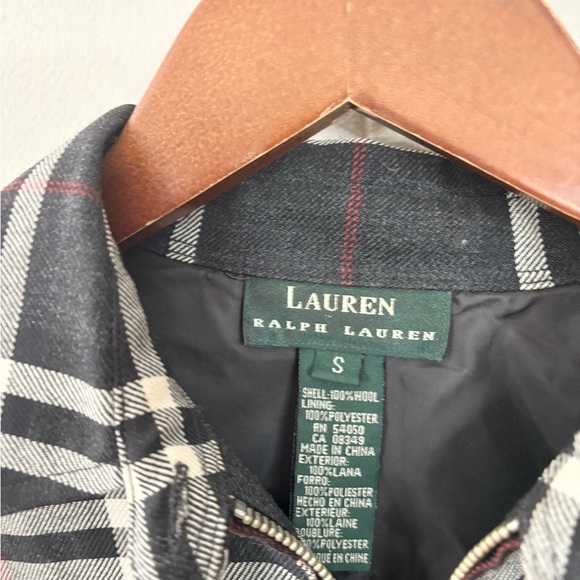 Lauren Ralph Lauren full zip wool jacket lightweight size SM relaxed oversized - Picture 2 of 6